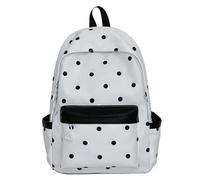 Ästhetischer, adretter Rucksack mit Sternanhänger, Campus, Büchertasche, Reisen, lässiger Tagesrucksack für Grund- und Mittelmädchen, Studenten, weiß, 16.14 x 11.42 x 4.72 inches, Casual