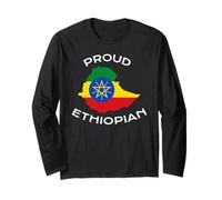 Äthiopien-Flagge, patriotisch, Herren, Damen, Kinder, stolz, äthiopisch Langarmshirt
