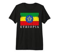 Äthiopische Flagge, Used-Look, Herren, Damen, Kinder, Äthiopien Premium T-Shirt