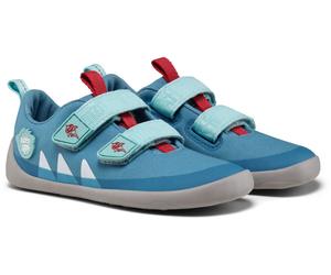 Affenzahn Barfußschuh Baumwolle Lucky Hai hellblau - Größe 21 Kinder