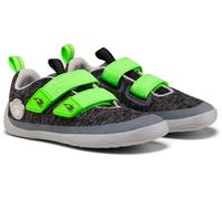 Affenzahn Barfußschuh Knit Happy mit Klettverschluss, Vegan, rutschfest, Flexibel, Reflektierend, besonders leicht in Größe 21-32 Panther - Grau