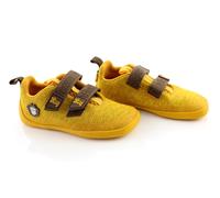 Affenzahn Barfußschuh Knit Happy mit Klettverschluss, Vegan, rutschfest, Flexibel, Reflektierend, besonders leicht in Größe 21-32 Tiger - Gelb