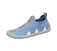 AFFENZAHN Kinder Barfußschuhe - Hausschuhe KNIT HAPPY Flinky Hai hellblau | 29