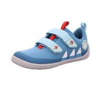 Affenzahn Kinder Barfußschuhe Cotton Lucky Hai – Baumwolle, Klettverschluss, vegan, hellblau Gr. 22