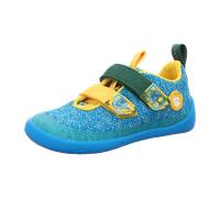 Affenzahn Barfußschuh Knit Happy mit Klettverschluss, Vegan, rutschfest, Flexibel, Reflektierend, besonders leicht in Größe 21-32 Kreativ Bär - Türkis