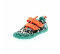 Affenzahn Halbschuh Knit Happy mit Klettverschluss, Vegan, rutschfest, Flexibel, Reflektierend, besonders leicht in Größe 21-32 Krabbe - Grün