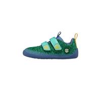 Affenzahn Halbschuh Knit Happy mit Klettverschluss, Vegan, rutschfest, Flexibel, Reflektierend, besonders leicht in Größe 21-32 Paradiesvogel - Grün