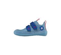 Affenzahn Halbschuh Leder Buddy mit Klettverschlüssen, Atmungsaktiv, Reflektierend, Leicht in Größe 21-35 Hai - Blau