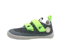 Affenzahn Halbschuh Knit Happy mit Klettverschluss, Vegan, rutschfest, Flexibel, Reflektierend, besonders leicht in Größe 21-32 Panther - Grau