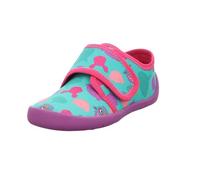 Hausschuh Baumwolle Movy Eule Türkis - Gr. - 32