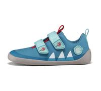 Affenzahn Kinder Barfußschuhe Cotton Lucky Hai – Baumwolle, Klettverschluss, vegan, hellblau Gr. 22