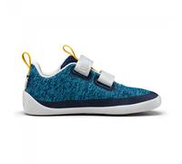 Affenzahn Halbschuh Knit Happy mit Klettverschluss, Vegan, rutschfest, Flexibel, Reflektierend, besonders leicht in Größe 21-32 Pinguin - Blau