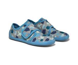 Affenzahn - Kid's Hausschuh Baumwolle Movy - Hüttenschuhe, Gr. 28, blau (Shark/Blue)