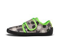Affenzahn - Kid's Hausschuh Baumwolle Movy - Hüttenschuhe, Gr. 28, grau (Panther/Green/Grey)