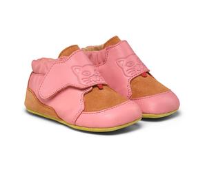 Affenzahn - Kid's Krabbelschuh Leder Crawly - Barfußschuhe, Gr. 18-19, rosa (Cat/Pink)