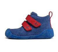 Affenzahn - Kid's Lauflerner Übergangsschuh Leder Talky - Barfußschuhe, Gr. 19, blau (Whale/Red/Blue)
