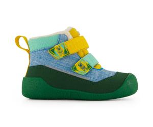 Affenzahn - Kid's Lauflerner Winterstiefel Vegan Snuggy - Winterschuhe, Gr. 25, grün (Bear/Blue)