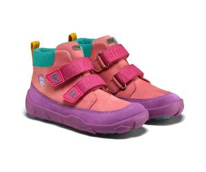 Affenzahn - Kid's Übergangsschuh Leder Friendy - Barfußschuhe, Gr. 25, bunt (Owl/Pink)