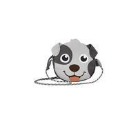 Affenzahn Kinderportemonnaie Hund – Brustbeutel mit Reißverschluss, 0,1 l, grau