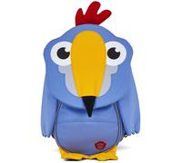 Affenzahn Kleiner Freund Kindergarten-Rucksack für 1-3 Jährige Ergonomisch Reflektierend Ziehzunge mit Namensschild Tukan - Blau