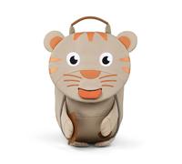 Affenzahn Kleiner Freund Kindergarten-Rucksack für 1-3 Jährige Ergonomisch Reflektierend Ziehzunge mit Namensschild Pure Tiger - Beige