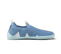 AFFENZAHN Kinder Barfußschuhe - Hausschuhe KNIT HAPPY Flinky Hai hellblau | 29