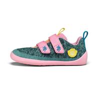 Affenzahn Halbschuh Knit Happy mit Klettverschluss, Vegan, rutschfest, Flexibel, Reflektierend, besonders leicht in Größe 21-32 Nashorn - Hellgrau