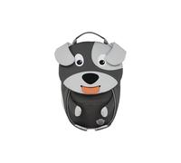 Affenzahn Kleiner Freund Kindergarten-Rucksack für 1-3 Jährige Ergonomisch Reflektierend Ziehzunge mit Namensschild Hund (2025) - Grau