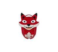 Affenzahn Kleiner Freund Kindergarten-Rucksack für 1-3 Jährige Ergonomisch Reflektierend Ziehzunge mit Namensschild Fuchs - Rot