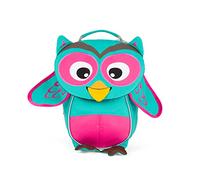 Affenzahn Kleiner Freund Kindergarten-Rucksack für 1-3 Jährige Ergonomisch Reflektierend Ziehzunge mit Namensschild Eule - Türkis