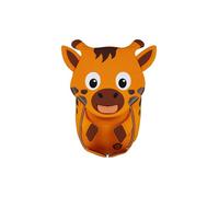 Affenzahn Kleiner Freund Kindergarten-Rucksack für 1-3 Jährige Ergonomisch Reflektierend Ziehzunge mit Namensschild Giraffe - Orange