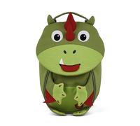Affenzahn Kleiner Freund Kindergarten-Rucksack für 1-3 Jährige Ergonomisch Reflektierend Ziehzunge mit Namensschild Drache - Grün