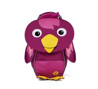 Affenzahn Kinderrucksack Kleiner Freund Vogel - Lila | Ergonomischer Kindergarten-Rucksack für Kinder von 1 bis 3 Jahren mit Reflektoren, Ziehzunge und Namensschild