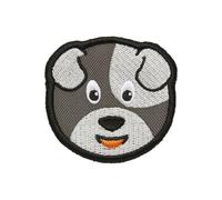 Affenzahn Klett-Badge Hund, Patch grau
