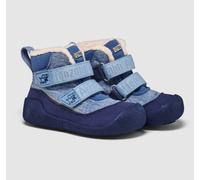 Affenzahn Lauflerner Winterstiefel Vegan Snuggy Rutschfest, mit Klettverschluss, wasserdicht, warm gefüttert, leicht, Größe 19-25 Elefant - Dunkelblau