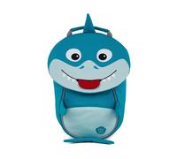 Affenzahn Kleiner Freund Kindergarten-Rucksack für 1-3 Jährige Ergonomisch Reflektierend Ziehzunge mit Namensschild Hai - Blau