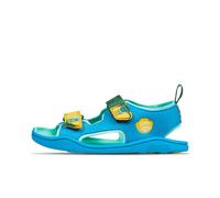 Affenzahn Sandale Vegan Airy mit Klettverschluss rutschfest Flexibel Luftig Leicht für den Sommer, Größe 21-32 Kreativ Bär - Blau