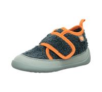 Affenzahn Hausschuh Vegan Fleecy mit Klettverschluss, rutschfest, flexibel, leicht für Kindergarten und Kita Größe 21-32 Hase - Petrol