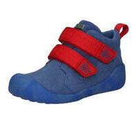 Kinder knöchelhohe Ganzjahres-Leder-Barfußschuhe Affenzahn - Prewalker Low Boot Leather Talky - blau Whale Größe: 25