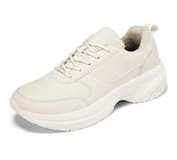 AFFINEST Herren Damen Extra Breite Winterschuhe Warme Gefütterte Schneeschuhe Winter Outdoor Boots(Weiß,45)