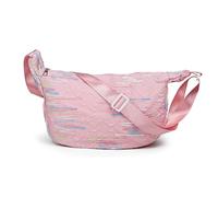 AfitLulu Crossbody Bag Damen Leichtgewicht Umhängetasche Damen mit Verbreitertem und Verstellbarem Schultergurt, Exquisite Farbenfrohe Gestickte Fäden Schultertasche Damen für Einkaufsreisen (Rosa)