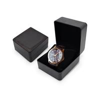 AfitLulu Uhrenbox Einzeln Uhrenaufbewahrung Mit Abnehmbarem Uhrenkissen für Herren und Damen, Uhrenkasten PU-Leder Uhren Aufbewahrungsbox Tragbar Uhrenhalter für Armbanduhren, Smarte Uhren (Schwarz)