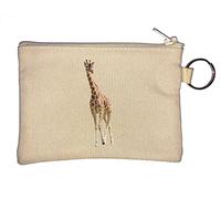 African Giraffe Hoofed Mammal Monedero llavero Beige One Size