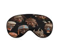 African Ritual Ethnic Tribal Schlafmaske Augenmasken für Schlaf Schlafmaske Schlafmasken für Frauen Männer Schlafmaske Verdunkelung Verstellbare Schlafmaske Reise Augenmaske Seitenschläfer Augenmaske