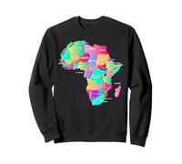 Afrika Kontinent Karte T-Shirt die Grenzen der Länder Namen Sweatshirt