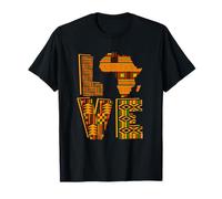 Afrikanische Landkarte aus Stoff mit Dashiki-Print, Stammesgruppe, Ghana T-Shirt