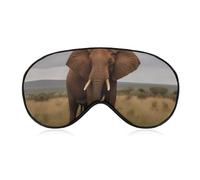 Afrikanische Tier-Elefanten-Schlafmaske mit verstellbarem Riemen, bequeme und weiche Augenmaske zum Schlafen, Lichtblockierung, leichte und atmungsaktive Augenabdeckung für Männer und Frauen