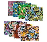 Afrikanischer Druck, 8 Stück, afrikanischer Ankara-Wachsdruck, Fat Quarter, Stoffbündel, 50 x 40 cm, Baumwolle, Quilt-Stoffe, Patchwork-Stoffe, Reste für DIY-Handwerksprojekte, Nähen