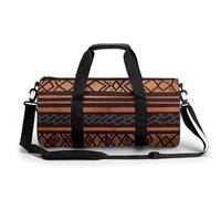 Afrikanischer Schlammtuch Stammes-Turnbeutel für Männer Frauen wasserfeste Seesack Reisen leichte Tasche für Reisesport, weiß, 45cm/9"/9"/9"/9", Weiß, 17.7in/9in/9in, blank, 17.7in/9in/9in