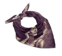 Afrikanisches Haar, schwarzer Seidenschal, modisches Satin-Kopftuch, leichtes Kopftuch für Hals, Seidenschals für Damen und Herren, Boho-Haarwickel, Schlaftuch, Bandana, Einstecktuch, 45,7 x 45,7 cm